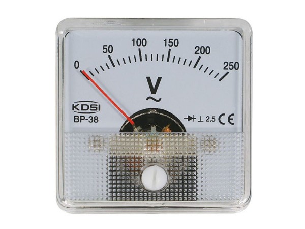 KDSI指针式机械设备电表BP-38 AC250V 交流电压测量表 固定式安装