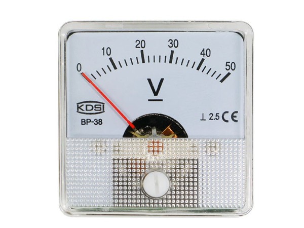 KDSI指针式机械设备电表BP-38 DC50V 直流电压表 小型电表头 厂家供应