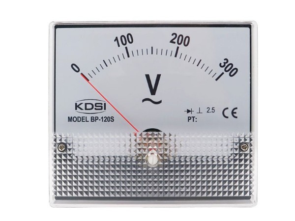 KDSI指针式电压表BP-120S AC300V整流式电表 圆形开孔机械设备仪表