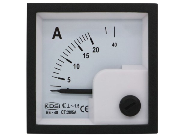 KDSI方形开孔指针表BE-48 AC20/5A 指针式交流电流表 CE认证电表