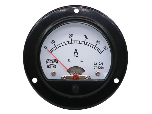 KDSI圆形开孔交流电流表BO-65 AC50/5A 车载用指针式电表 厂家直销