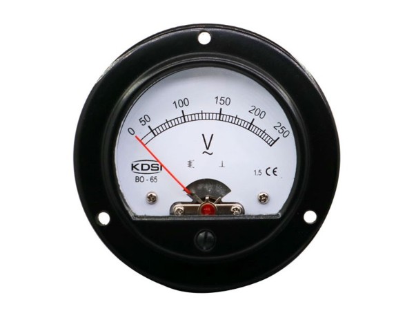 KDSI指针式圆形开孔交流电压表BO-65 AC250V 车载设备仪表 厂家供应