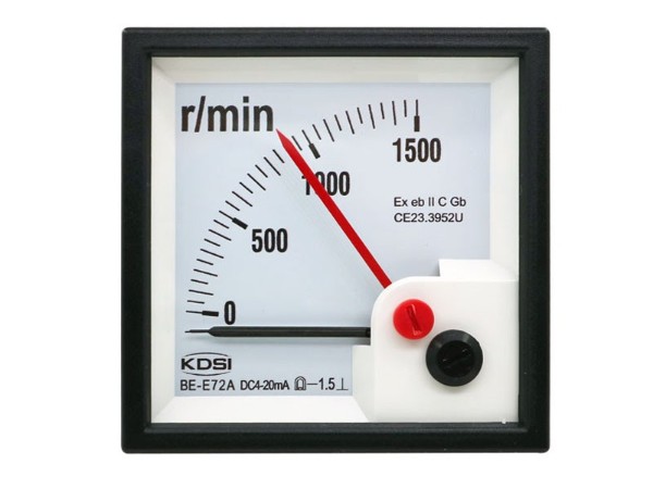 带防爆认证指针电表BE-E72A DC4-20mA 1500r/min 双指针直流电流表 厂家直销