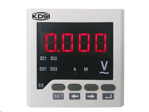 KDSI单相电压表BE-72 AV AC500V电源220V数显表 精度0.5级
