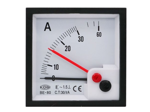 KDSI指针式电表BE-80 AC30/1A带红针  电柜设备电流测量仪表 出口型电表