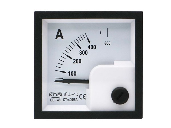 KDSI方形开孔配电柜用表BE-48 AC400/5A 指针式交流电流表 接互感器使用电表