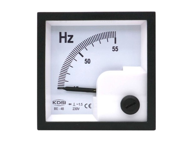 KDSI方形开孔指针式频率表BE-48 45-55Hz 230V  赫兹表 厂家直销
