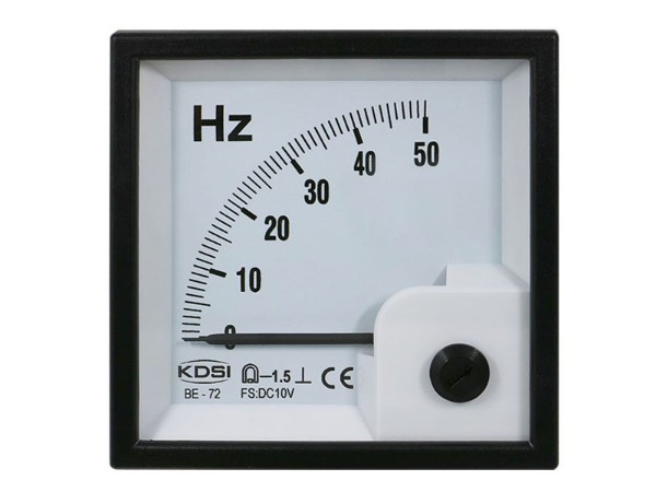 KDSI指针式频率表BE-72 DC10V50Hz  CE认证电表 方形开孔电表