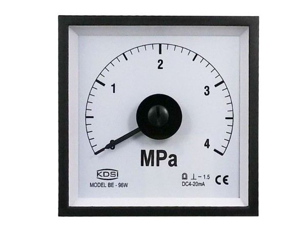 KDSI指针式压力表BE-96W DC4-20mA 4MPa 方形开孔电表 固定式安装表头