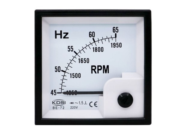KDSI指针式频率表+转速表BE-72 45-65Hz+rpm 220V 配电柜电表 固定式安装表头