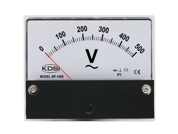 KDSI指针交流电压表BP-100S AC500V 圆形开孔 固定式安装电表