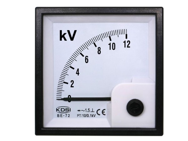 KDSI指针式电压表BE-72 AC12kV 10/0.1kV整流式电表 低压电柜设备仪表 厂家直供