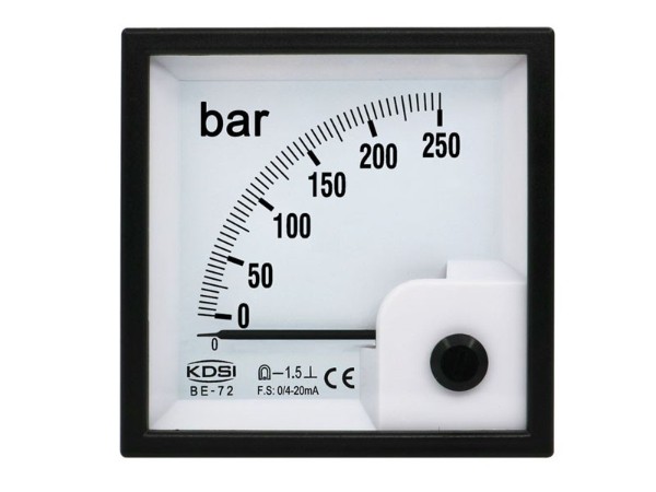 KDSI指针式压力表BE-72 DC4-20mA 250bar 配电柜用仪表 出口型电表
