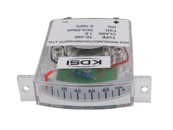 KDSI指针式槽型表 负载表TE-45E DC4-20mA100百分比 小型电表